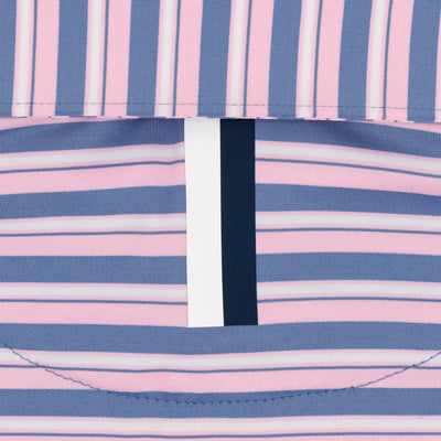 The Belmont Stripe | Performance Polo | The Belmont Stripe - Lotus Pink/Dusk Blue/White