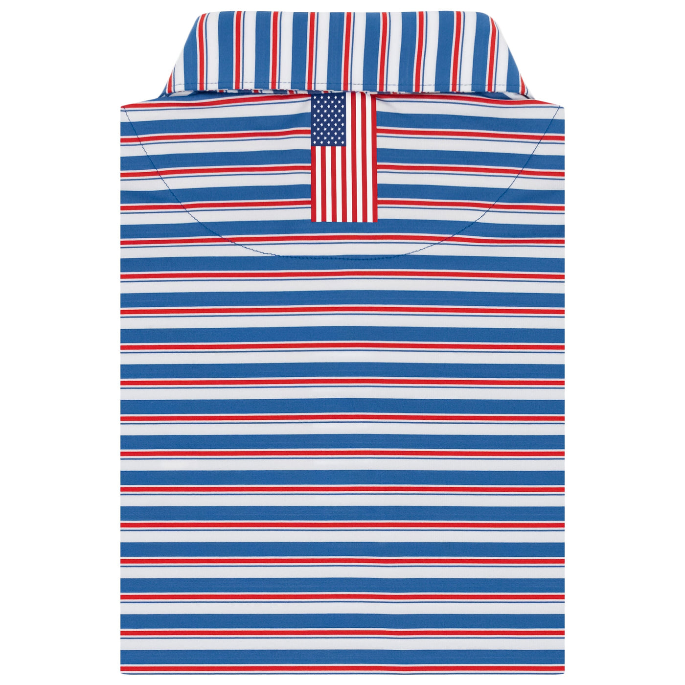 The Belmont Stripe | Performance Polo | The Belmont Stripe - White/Short Stop Blue/Classic Red - USA