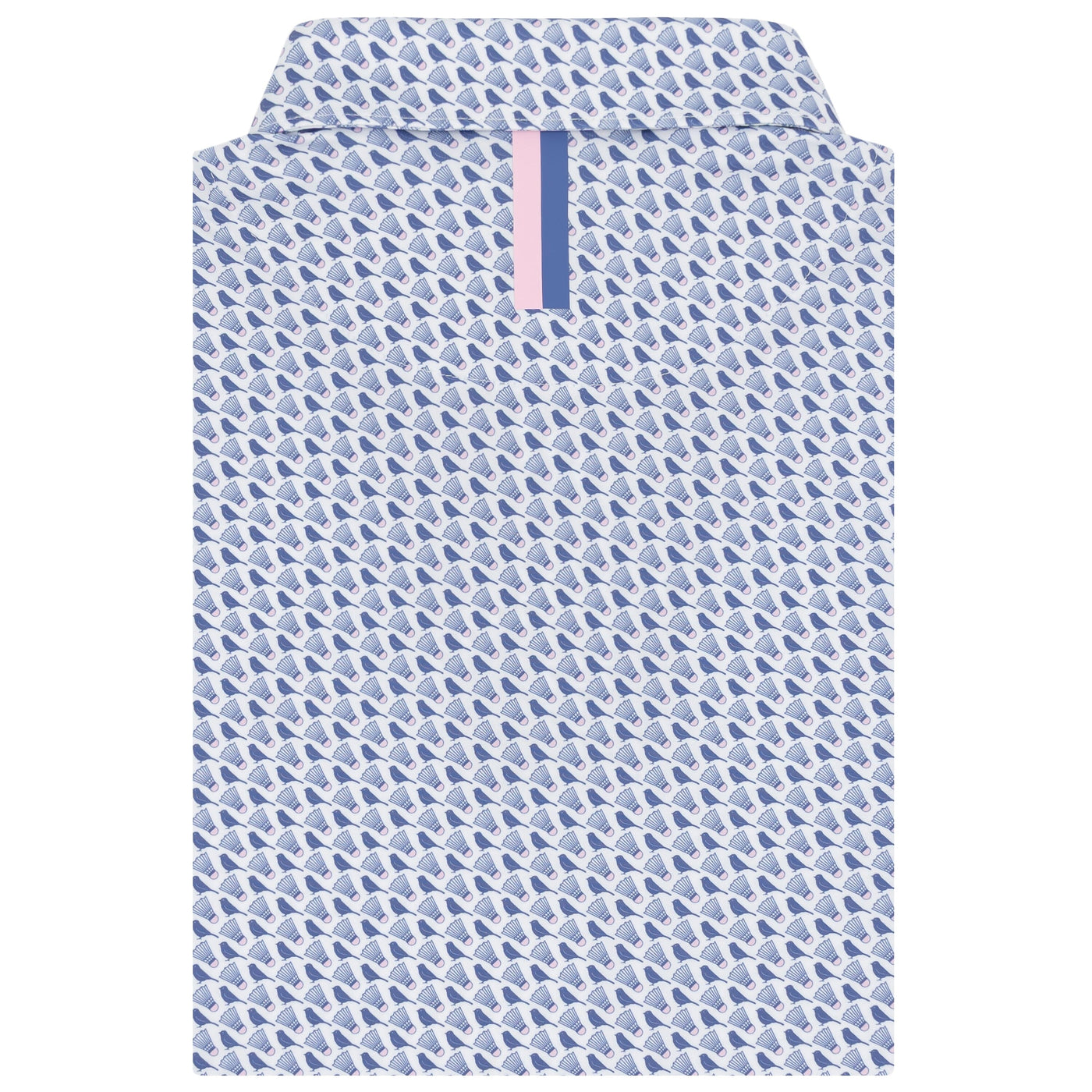 The Birdie Shirt | Performance Polo | The Birdie Shirt - White/Dusk Blue