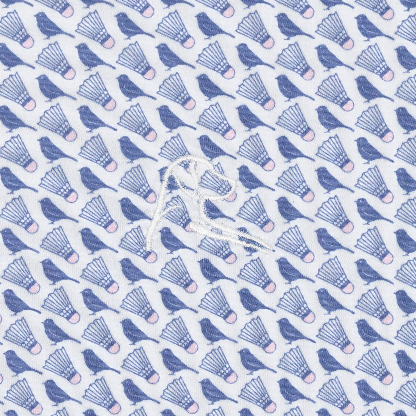 The Birdie Shirt | Performance Polo | The Birdie Shirt - White/Dusk Blue