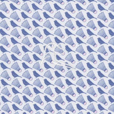 The Birdie Shirt | Performance Polo | The Birdie Shirt - White/Dusk Blue