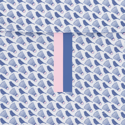 The Birdie Shirt | Performance Polo | The Birdie Shirt - White/Dusk Blue
