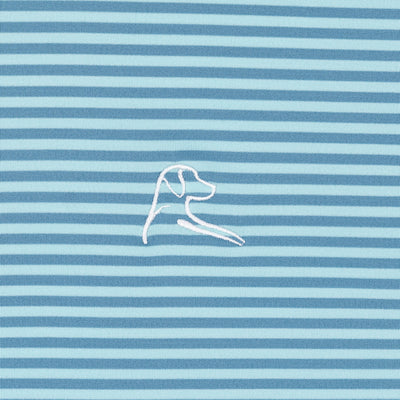 The Birdie Stripe | Performance Polo | The Birdie Stripe - Antigua Green/Cadet Blue