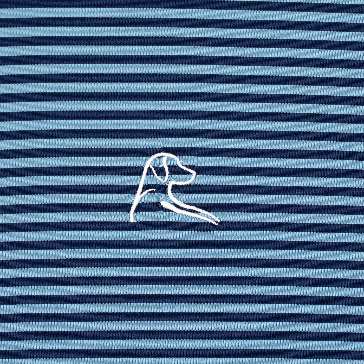The Birdie Stripe | Performance Polo | The Birdie Stripe - Cadet Blue/Fleet Navy