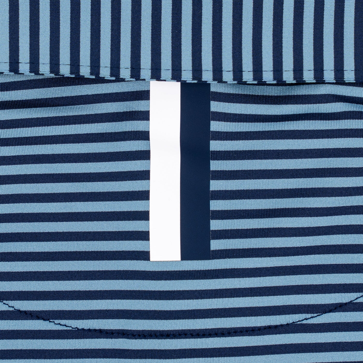 The Birdie Stripe | Performance Polo | The Birdie Stripe - Cadet Blue/Fleet Navy