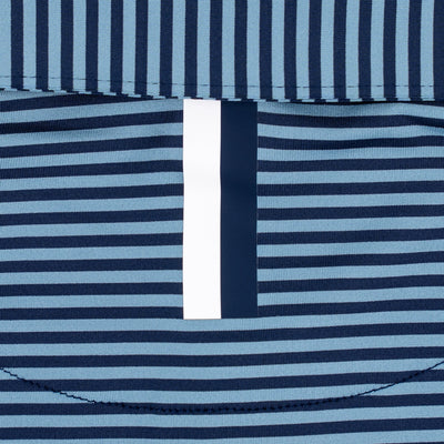 The Birdie Stripe | Performance Polo | The Birdie Stripe - Cadet Blue/Fleet Navy