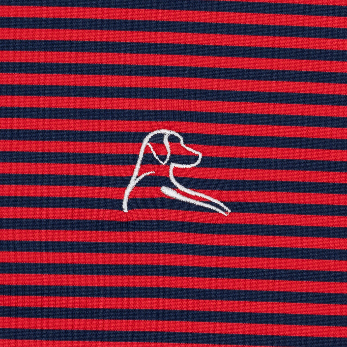 The Birdie Stripe | Performance Polo | The Birdie Stripe - Classic Red/Fleet Navy