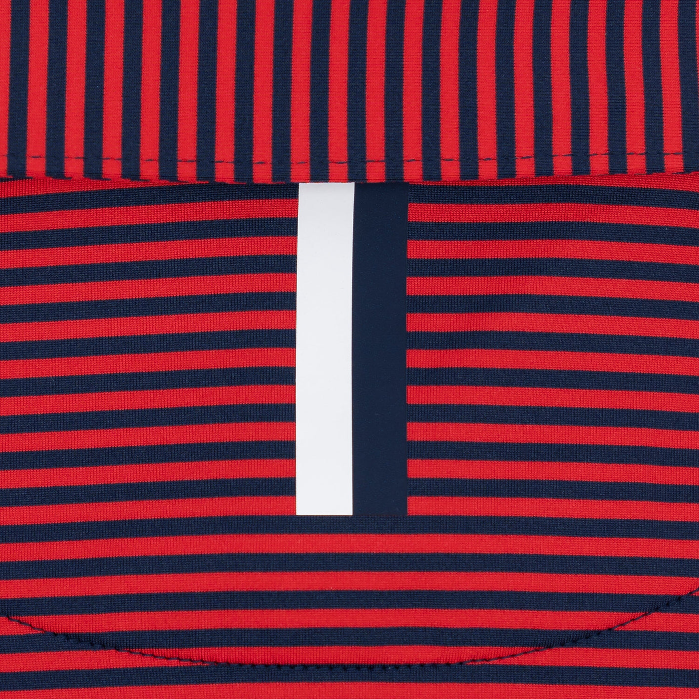 The Birdie Stripe | Performance Polo | The Birdie Stripe - Classic Red/Fleet Navy