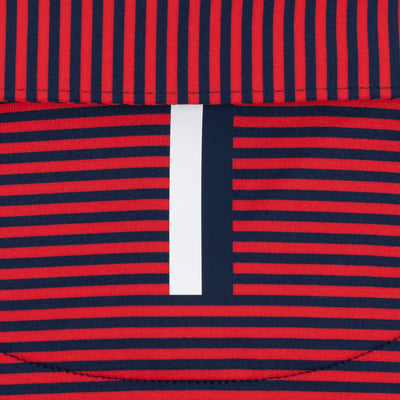 The Birdie Stripe | Performance Polo | The Birdie Stripe - Classic Red/Fleet Navy