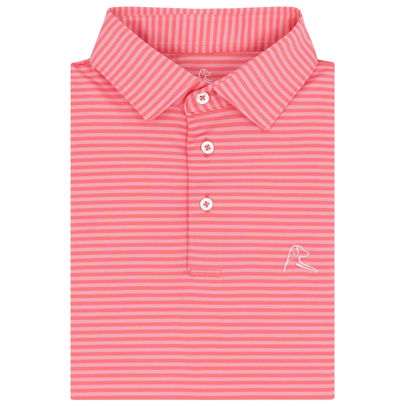 The Birdie Stripe | Performance Polo | The Birdie Stripe - Dogwood Pink/Azalea Pink