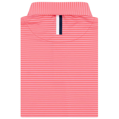 The Birdie Stripe | Performance Polo | The Birdie Stripe - Dogwood Pink/Azalea Pink