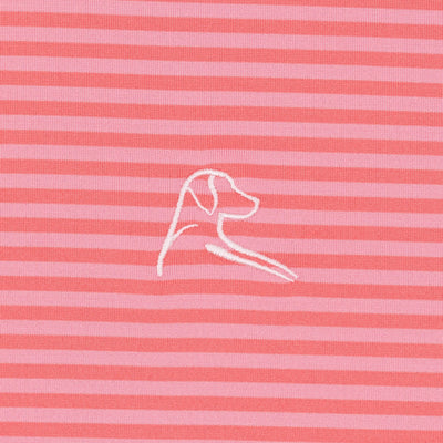 The Birdie Stripe | Performance Polo | The Birdie Stripe - Dogwood Pink/Azalea Pink