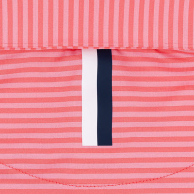 The Birdie Stripe | Performance Polo | The Birdie Stripe - Dogwood Pink/Azalea Pink