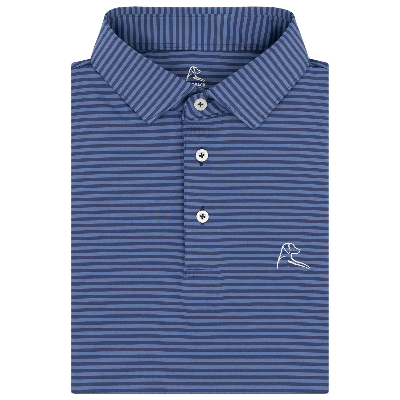 The Birdie Stripe | Performance Polo | The Birdie Stripe - Dusk Blue/Flag Blue