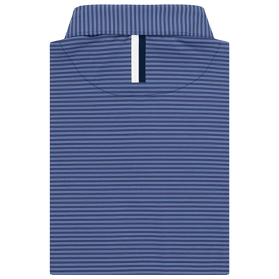 The Birdie Stripe | Performance Polo | The Birdie Stripe - Dusk Blue/Flag Blue