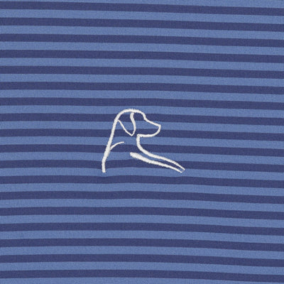 The Birdie Stripe | Performance Polo | The Birdie Stripe - Dusk Blue/Flag Blue
