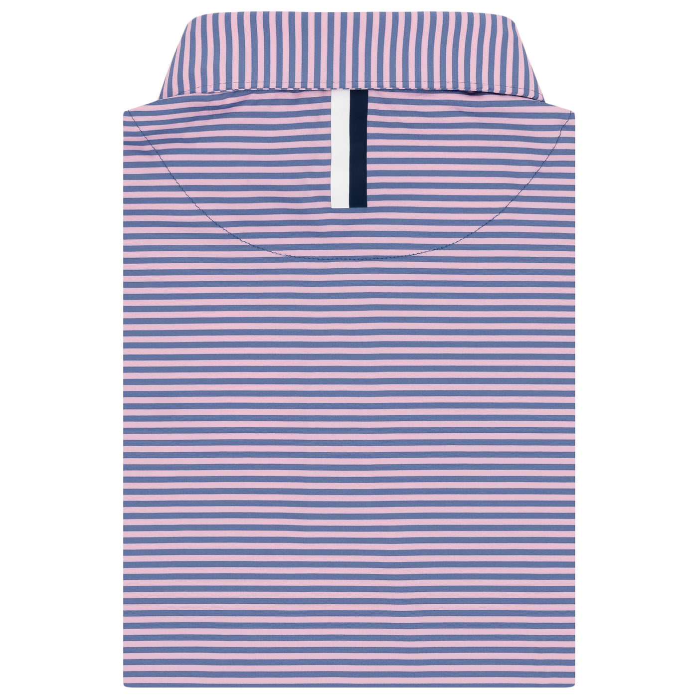 The Birdie Stripe | Performance Polo | The Birdie Stripe - Dusk Blue/Lotus Pink