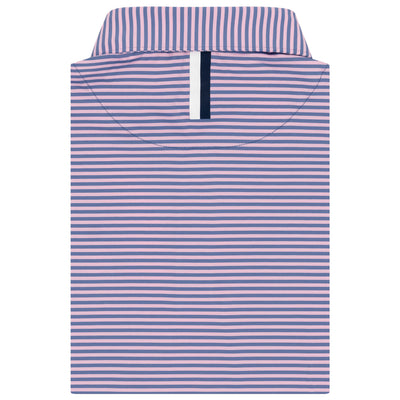 The Birdie Stripe | Performance Polo | The Birdie Stripe - Dusk Blue/Lotus Pink