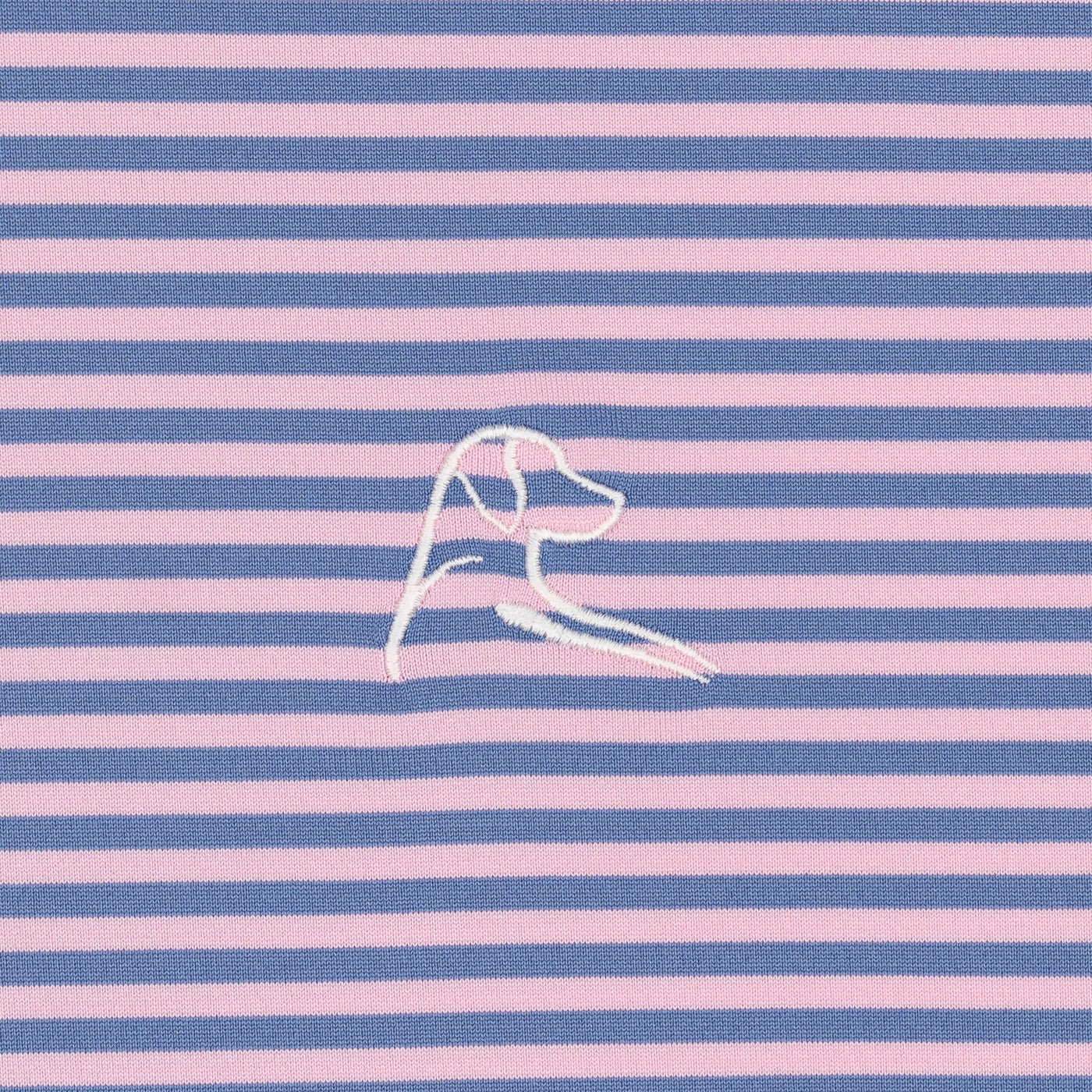 The Birdie Stripe | Performance Polo | The Birdie Stripe - Dusk Blue/Lotus Pink