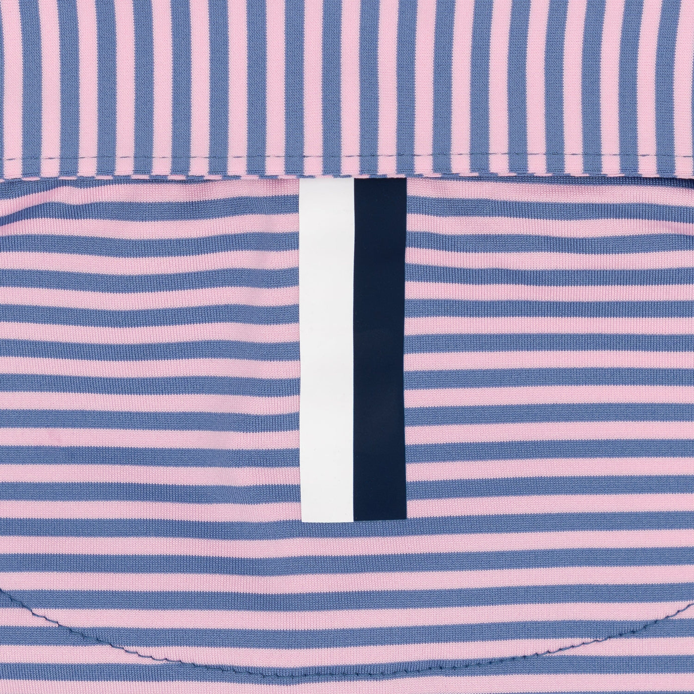 The Birdie Stripe | Performance Polo | The Birdie Stripe - Dusk Blue/Lotus Pink