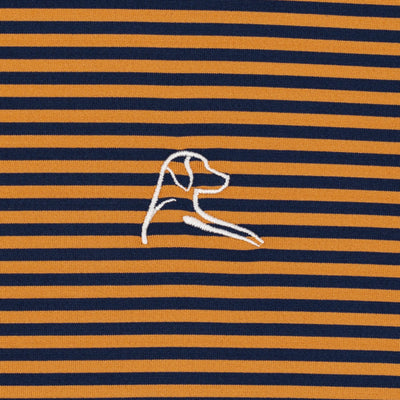 The Birdie Stripe | Performance Polo | The Birdie Stripe - Honeyglaze/Fleet Navy