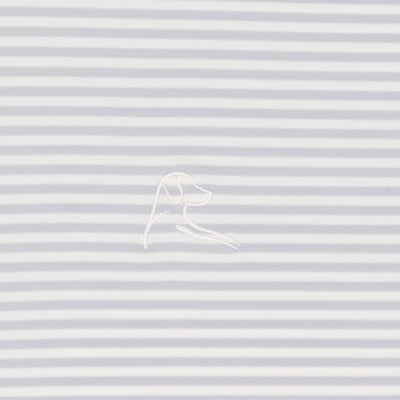 The Birdie Stripe | Performance Polo | The Birdie Stripe - Ivory/Stratus Grey