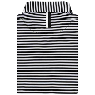 The Birdie Stripe | Performance Polo | The Birdie Stripe - Midnight Black/White