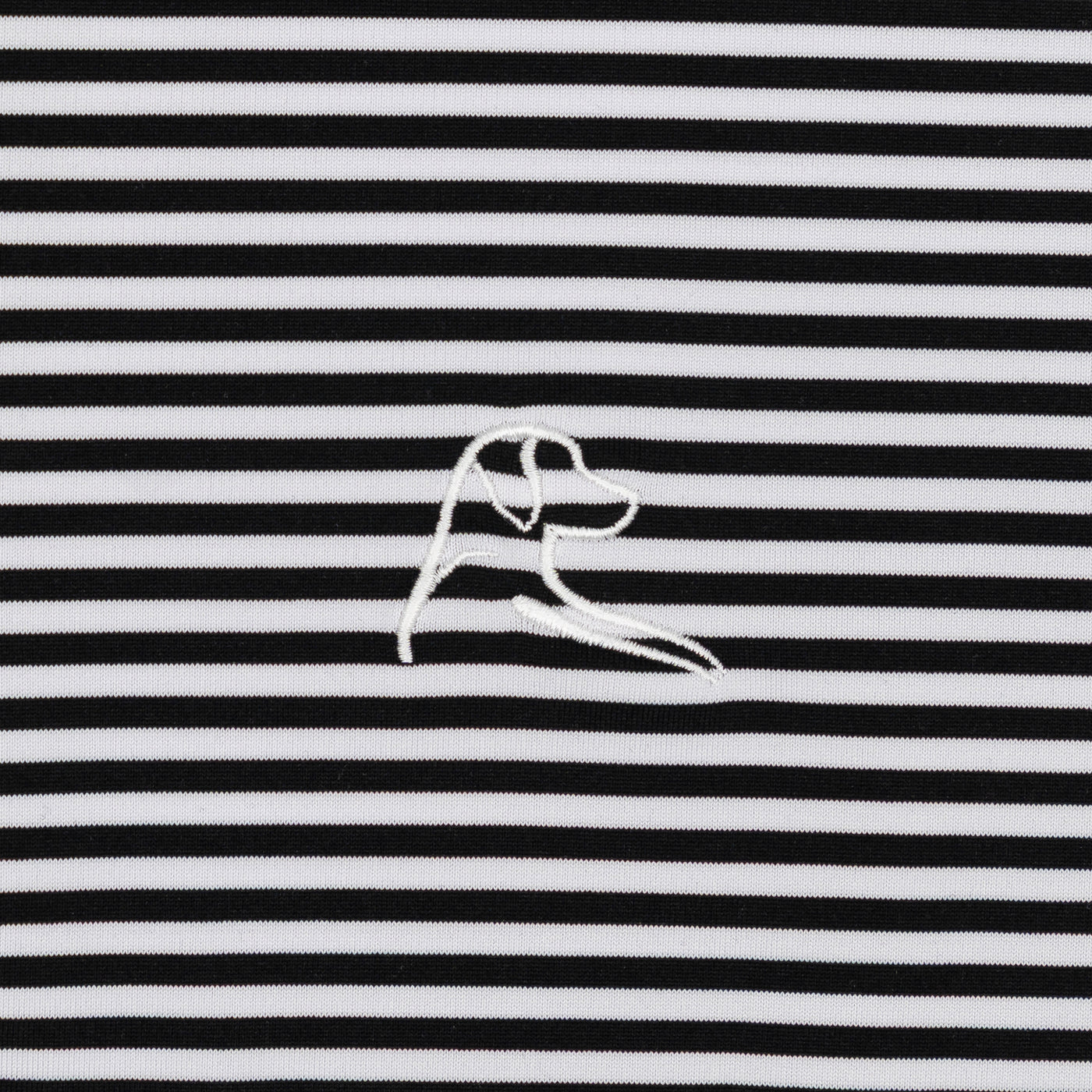 The Birdie Stripe | Performance Polo | The Birdie Stripe - Midnight Black/White