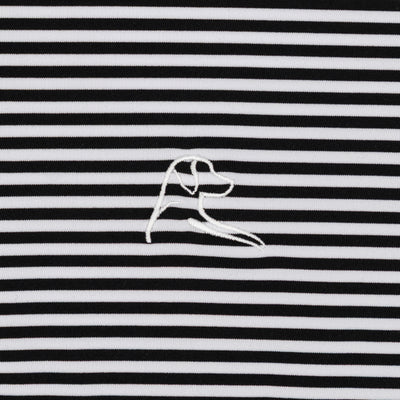 The Birdie Stripe | Performance Polo | The Birdie Stripe - Midnight Black/White