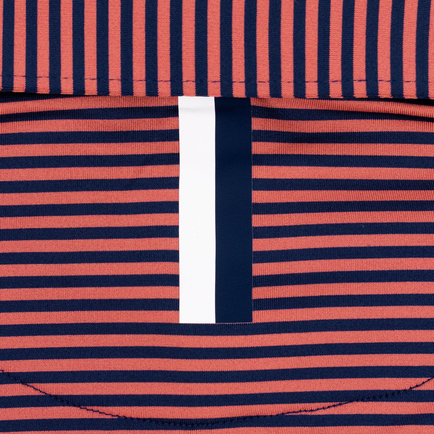 The Birdie Stripe | Performance Polo | The Birdie Stripe - Rouge Red/Fleet Navy