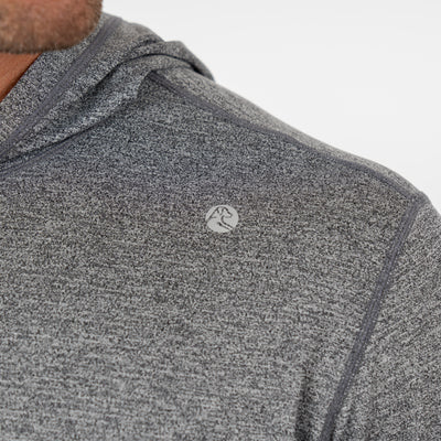 Blitz Tech Hoodie | Heather - Middie Grey/White