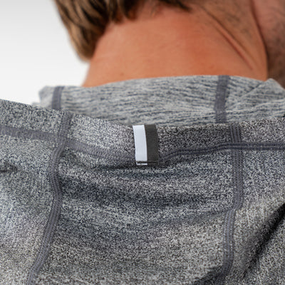 Blitz Tech Hoodie | Heather - Middie Grey/White