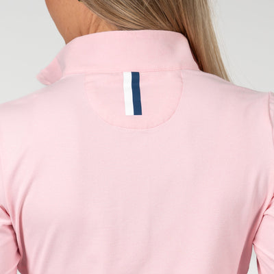 Heather Performance Q-Zip | Heather - Flamingo Pink/Shell Pink