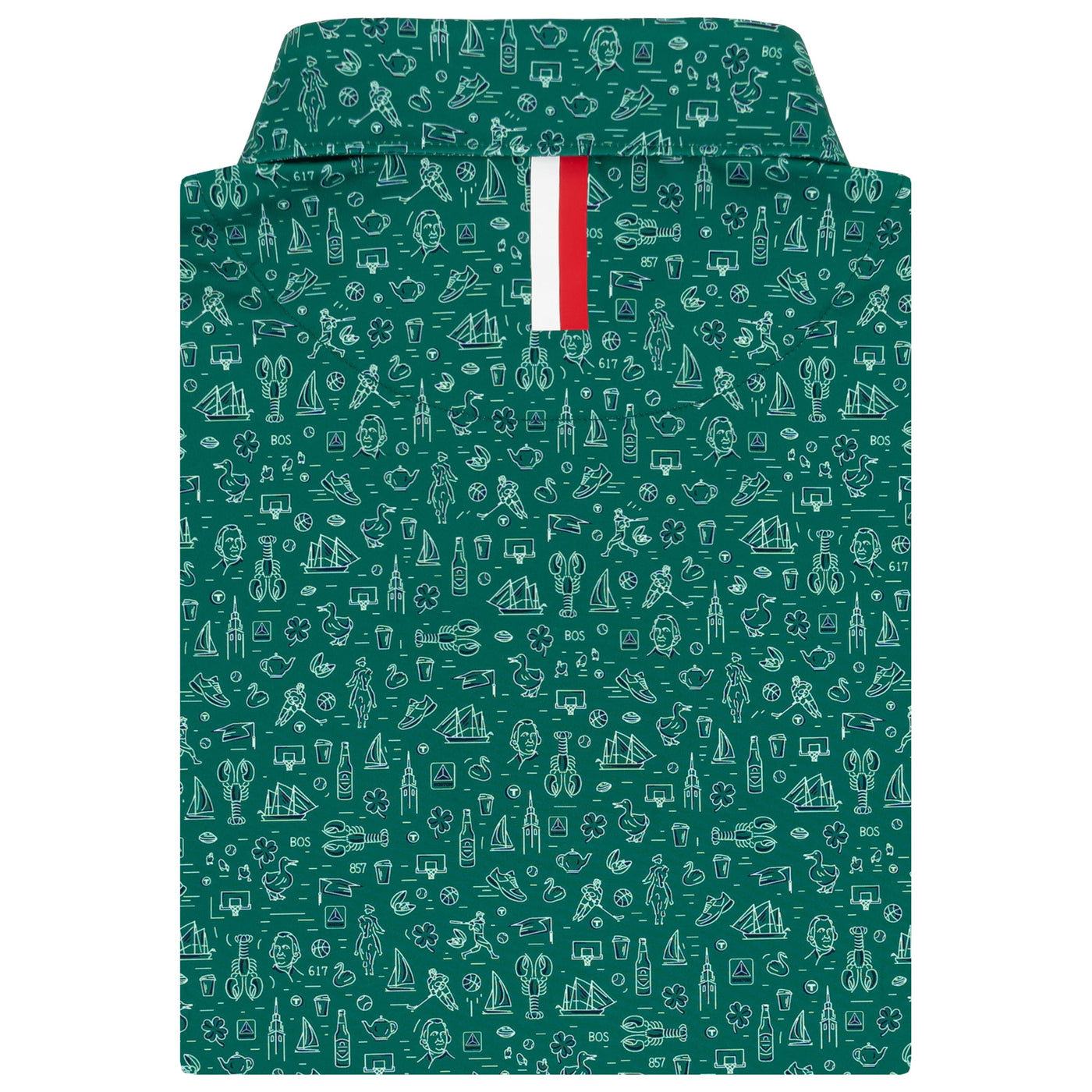 The Boston | Performance Polo | The Boston - Emerald Green/White