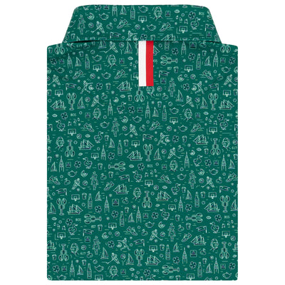 The Boston | Performance Polo | The Boston - Emerald Green/White