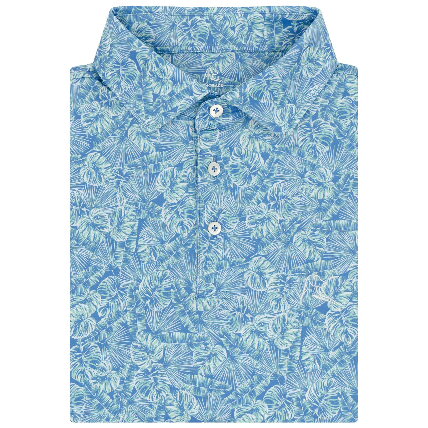 The Oasis | Performance Polo | The Oasis - Caicos Blue/Mint Green