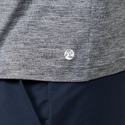 Tailwind Performance Tee | Heather - Boulder Grey/White