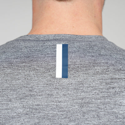 Tailwind Performance Tee | Heather - Boulder Grey/White