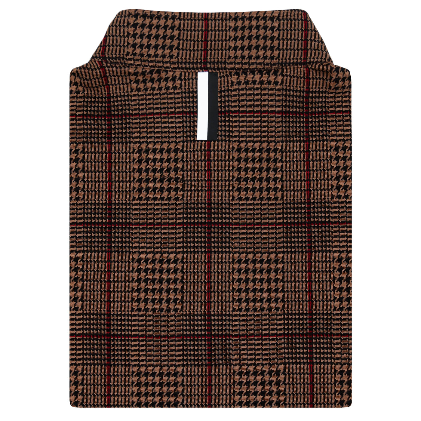 Glen Plaid Jacquard Performance Q-Zip | The Glen Plaid - Bunker Brown/Black