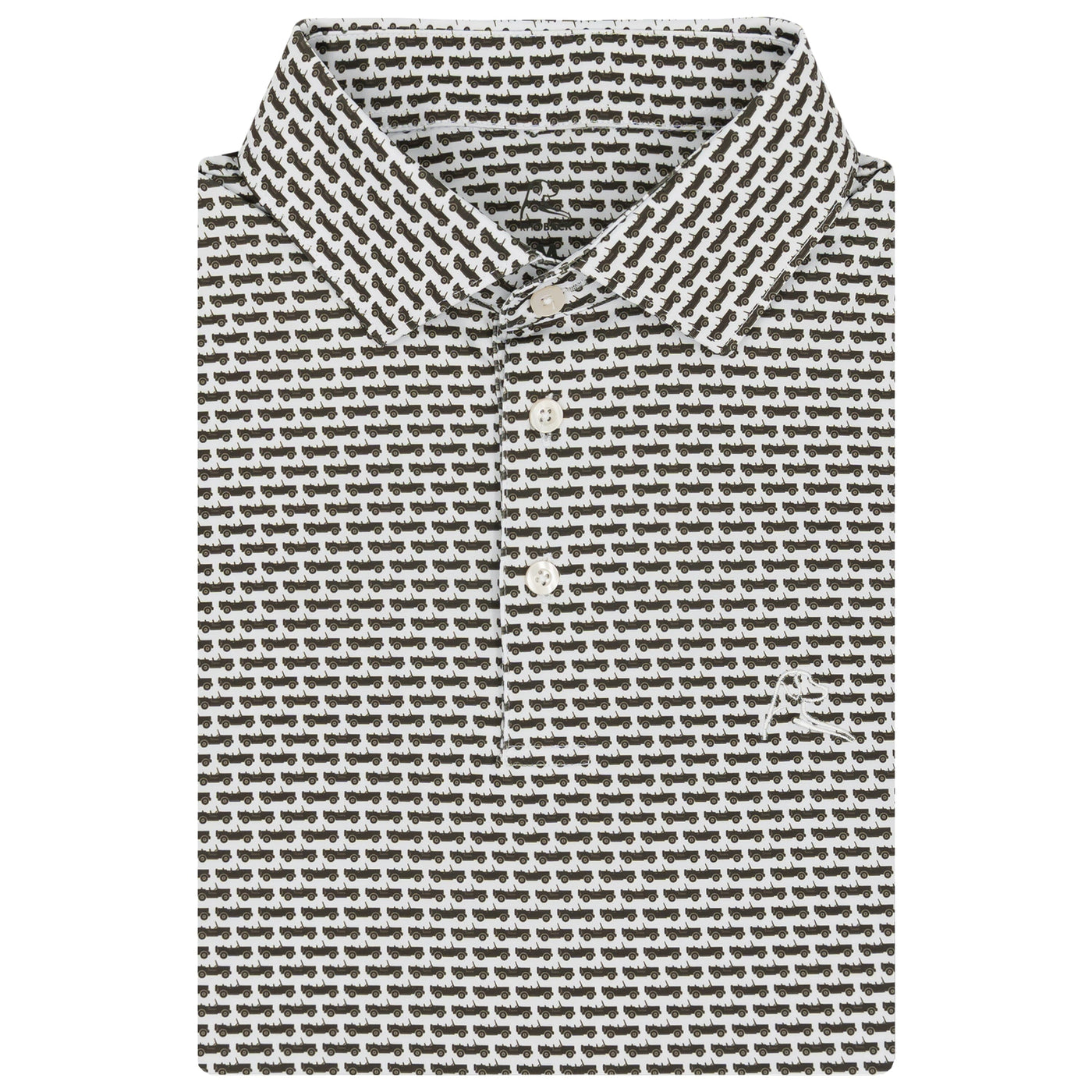 The Brigade 2.0 | Performance Polo | The Brigade 2.0 - White/Dark Olive - USA