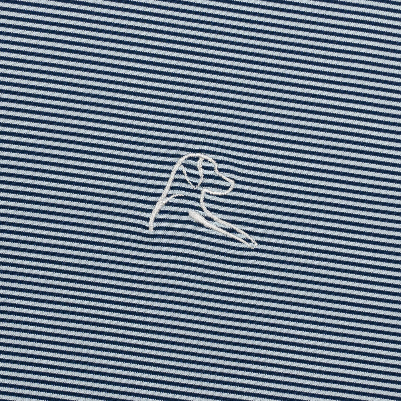 The Crispy Stripe | Performance Polo | The Crispy Stripe - Pale Blue/Admiral Navy