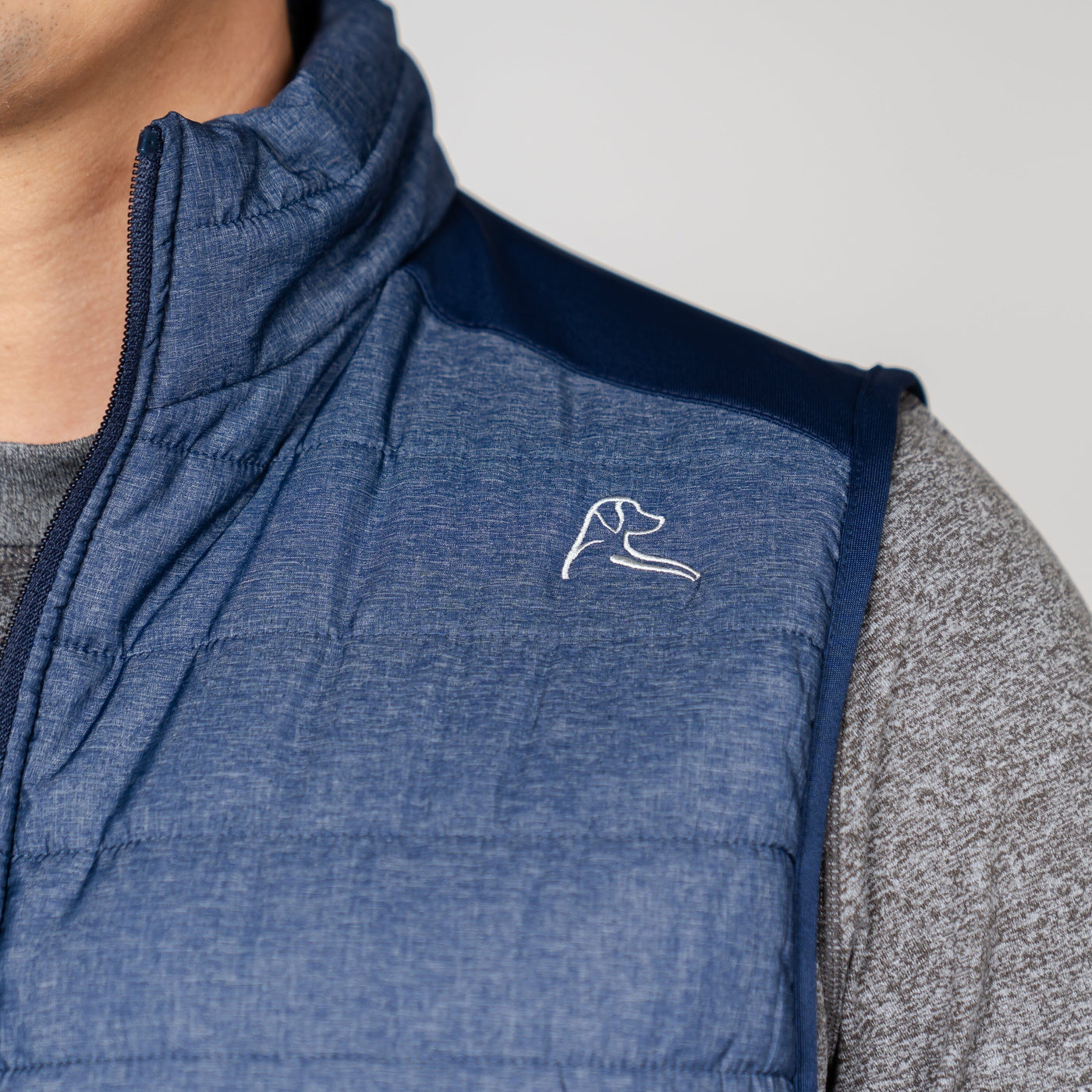 Fulton Performance Vest 1.0 | Heather - Fleet Navy/White