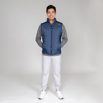 Fulton Performance Vest 1.0 | Heather - Fleet Navy/White