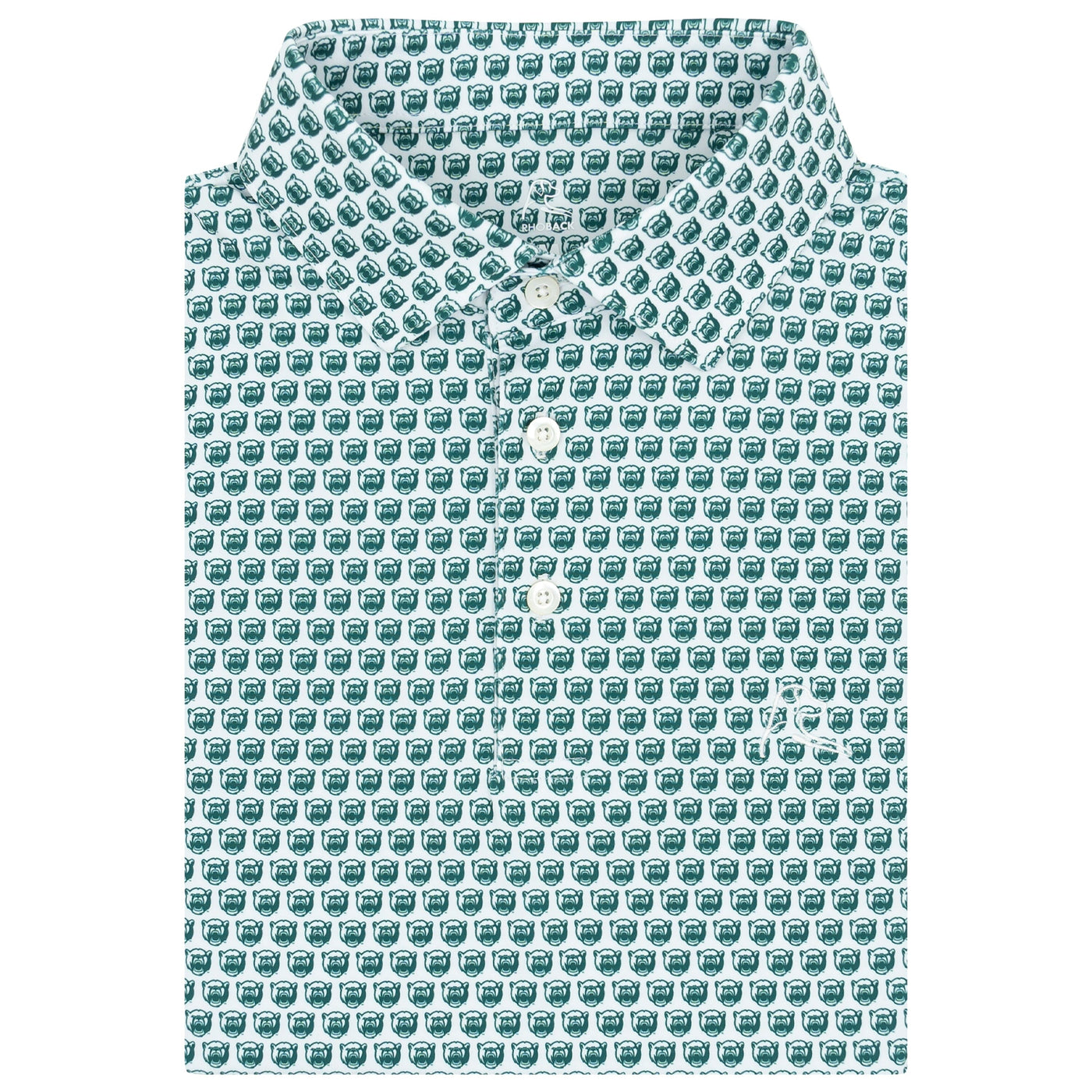 The Baylor Bruiser | Collegiate Polo | The Baylor Bruiser - White/Evergreen