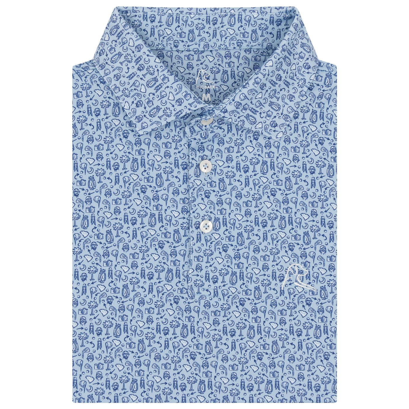 The Bryan Bros Scramble | Performance Polo | The Bryan Bros Scramble - Baby Blue/Short Stop Blue