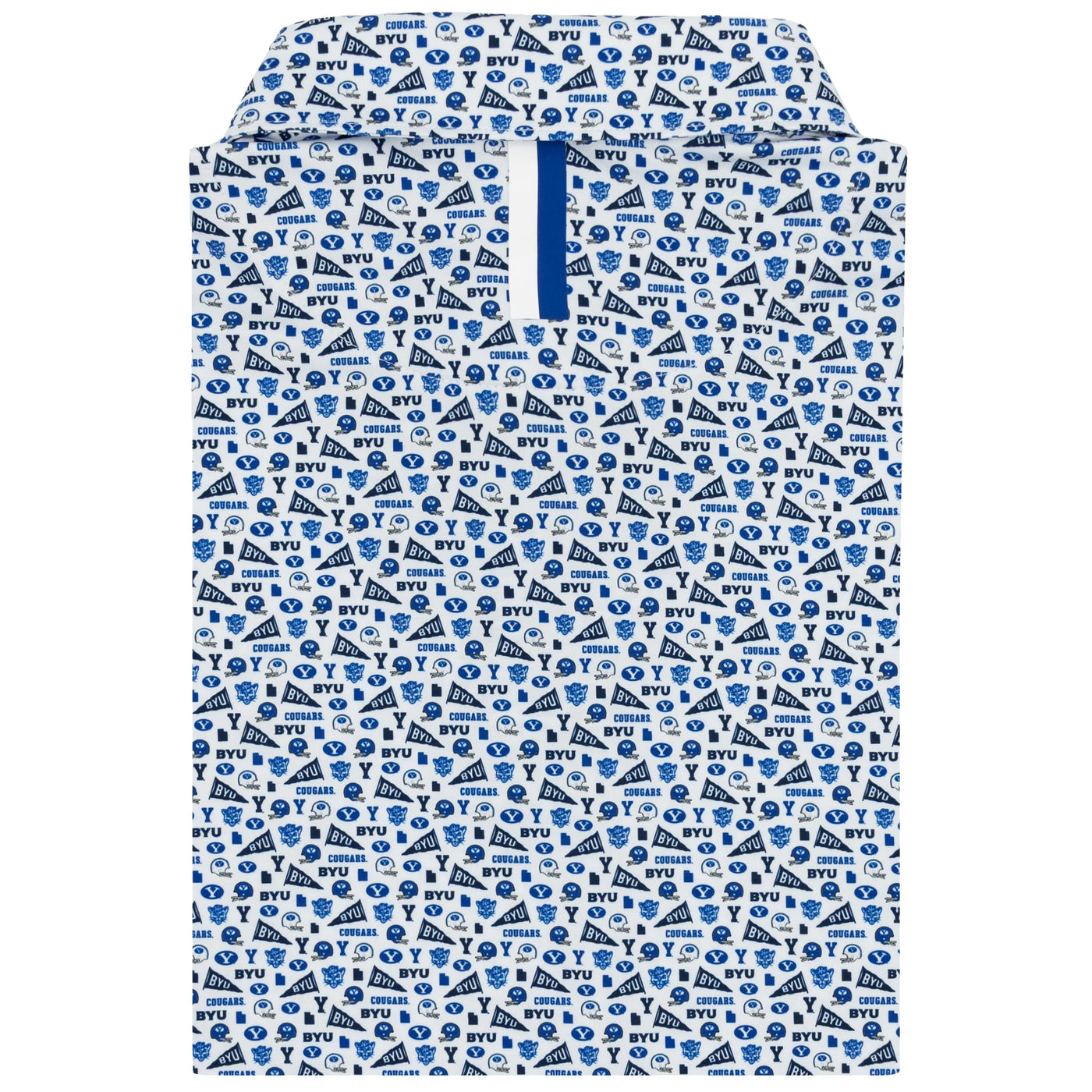 The BYU Gameday | Collegiate Polo | The BYU Gameday - White/Azure Blue