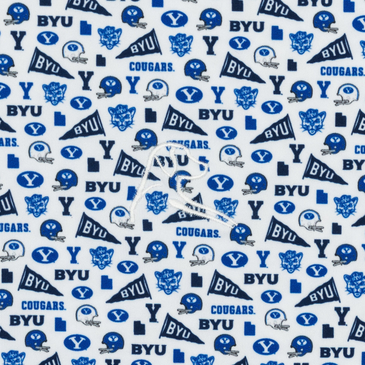 The BYU Gameday | Collegiate Polo | The BYU Gameday - White/Azure Blue