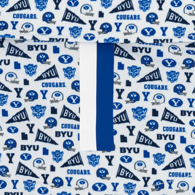 The BYU Gameday | Collegiate Polo | The BYU Gameday - White/Azure Blue