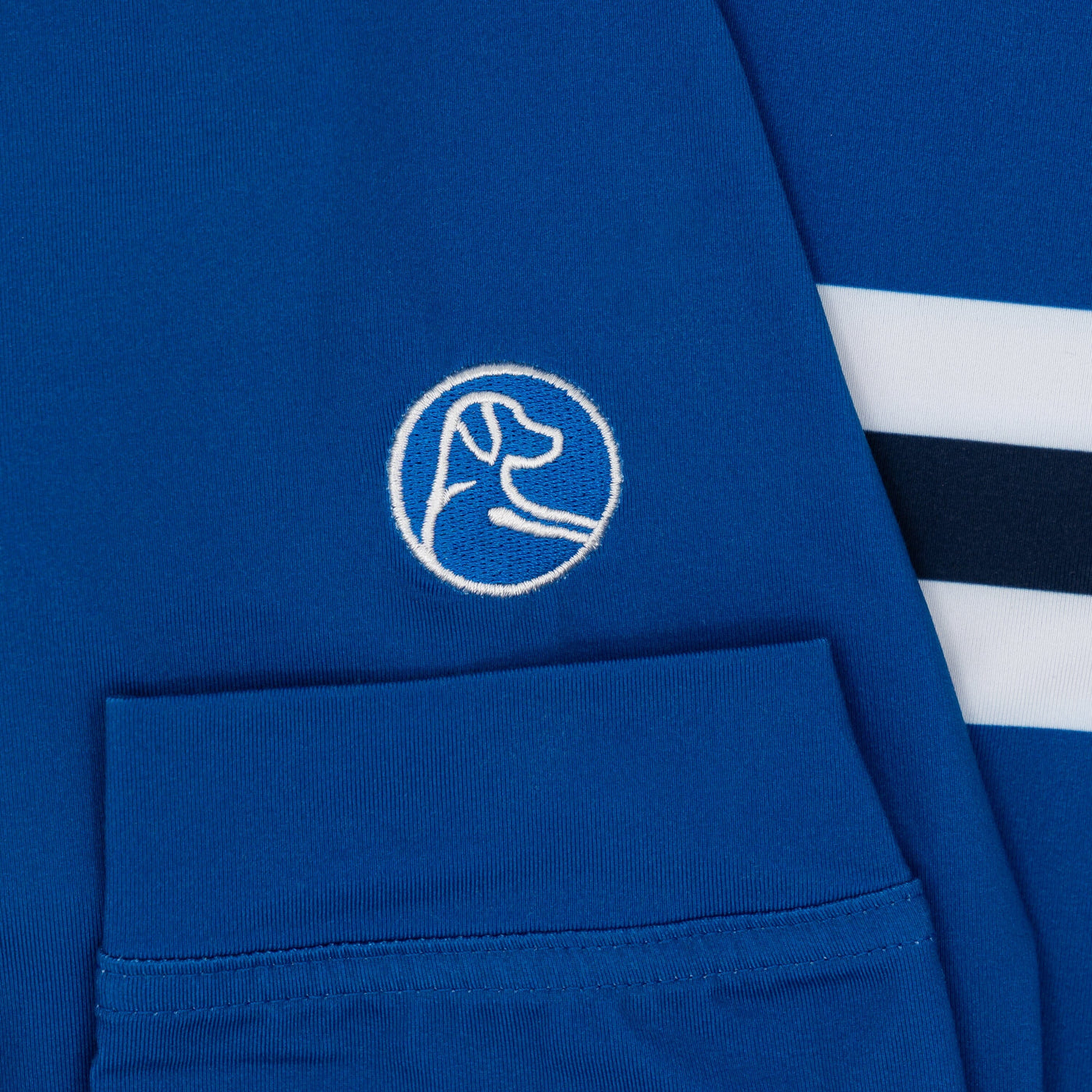 BYU Helmet Stripe Collegiate Q-Zip | The BYU Helmet Stripe - Azure Blue/White