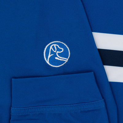 BYU Helmet Stripe Collegiate Q-Zip | The BYU Helmet Stripe - Azure Blue/White